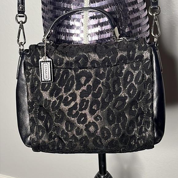 Coach Black Leopard Crossbody Purse - Picture 4 of 9